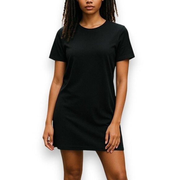 Acne Studios Trivial Black Draped Shift Dress Minimalist LBD - Picture 12 of 12